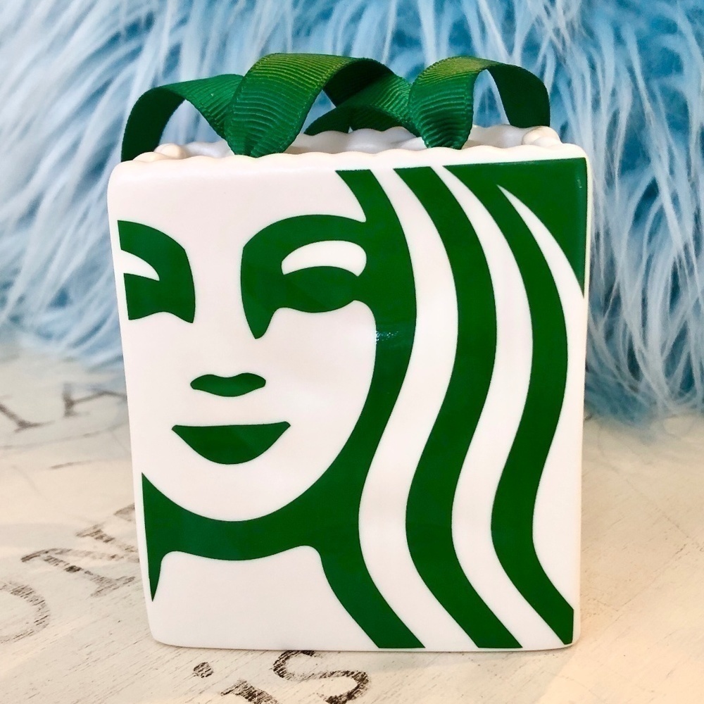 Starbucks, Ceramic, Shopping Bag,‎ Gift Card Holder, Christmas Tree Ornament